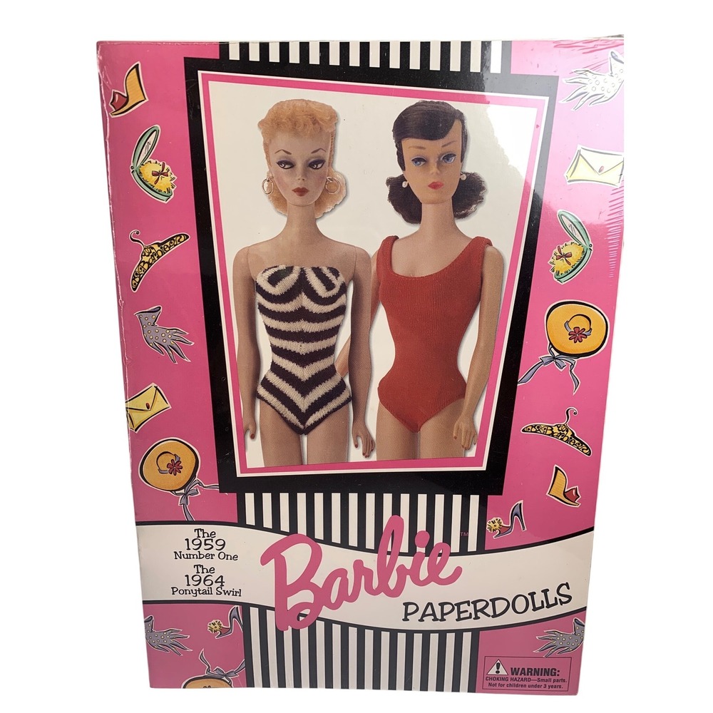 Barbie Paperdolls 1959 Number One and 1964 Ponytail Swirl Vintage Style New